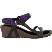Teva Cabrillo Universal Wedge Leather Dame, Black / Purple